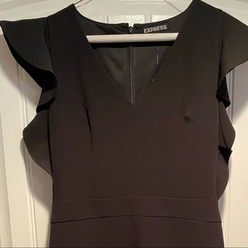 Black Ruffled Express Dress - Picture 7 of 10